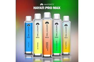 Hayati Pro Max 4000 disposable vape device with sleek design and vibrant flavors for long-lasting vaping experience.