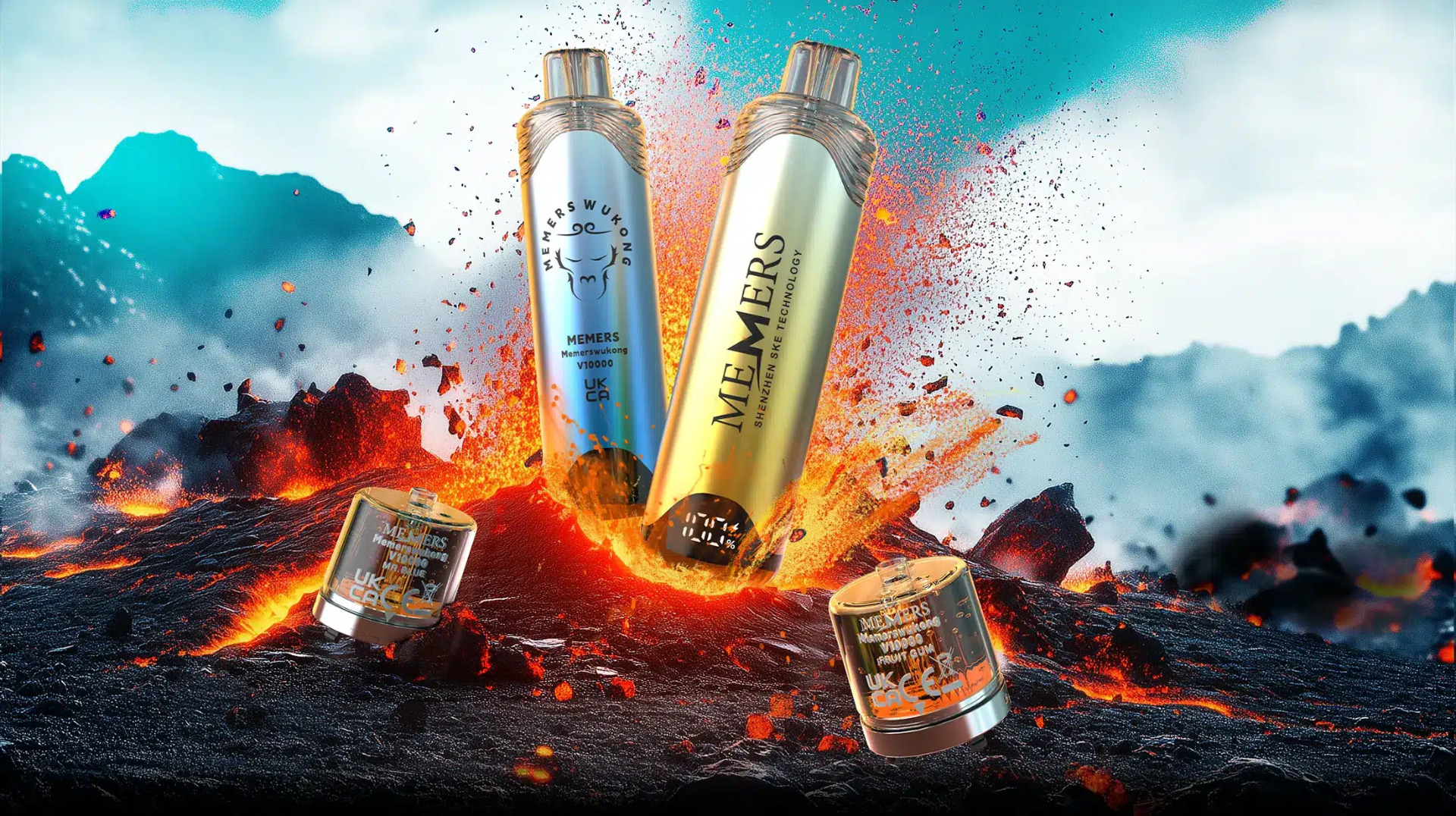 The Memers WuKong V10000 by SKE is perfect for vapers seeking a reusable, rechargeable device with a high puff count