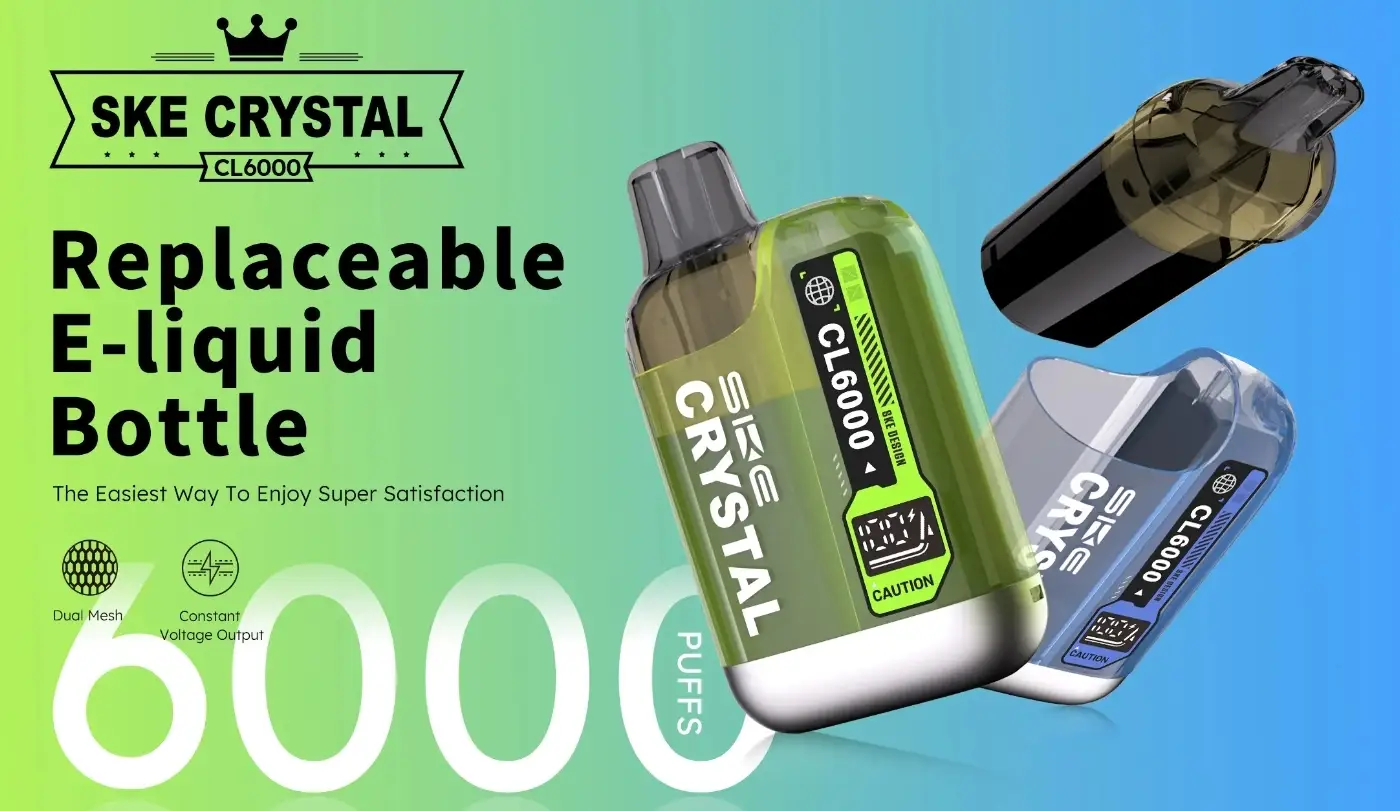 SKE Crystal CL6000 Prefilled Pod Kit - Replaceable E-Liquid Bottle