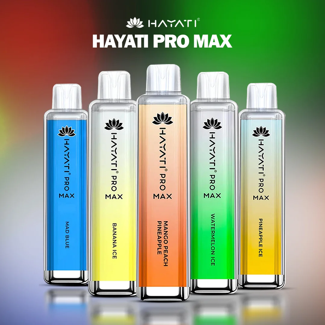 Hayati Pro Max 4000 disposable vape device with sleek design and vibrant flavors for long-lasting vaping experience.