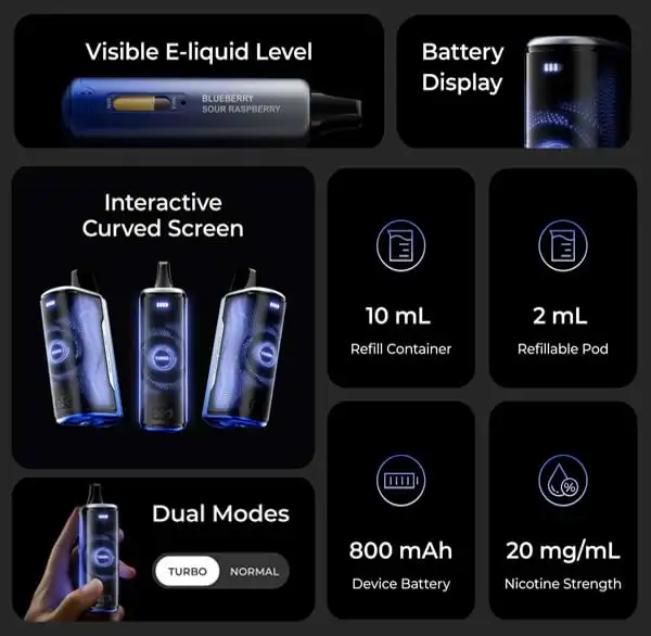 Lost Mary Nera 30K Vape Kit - Key Features