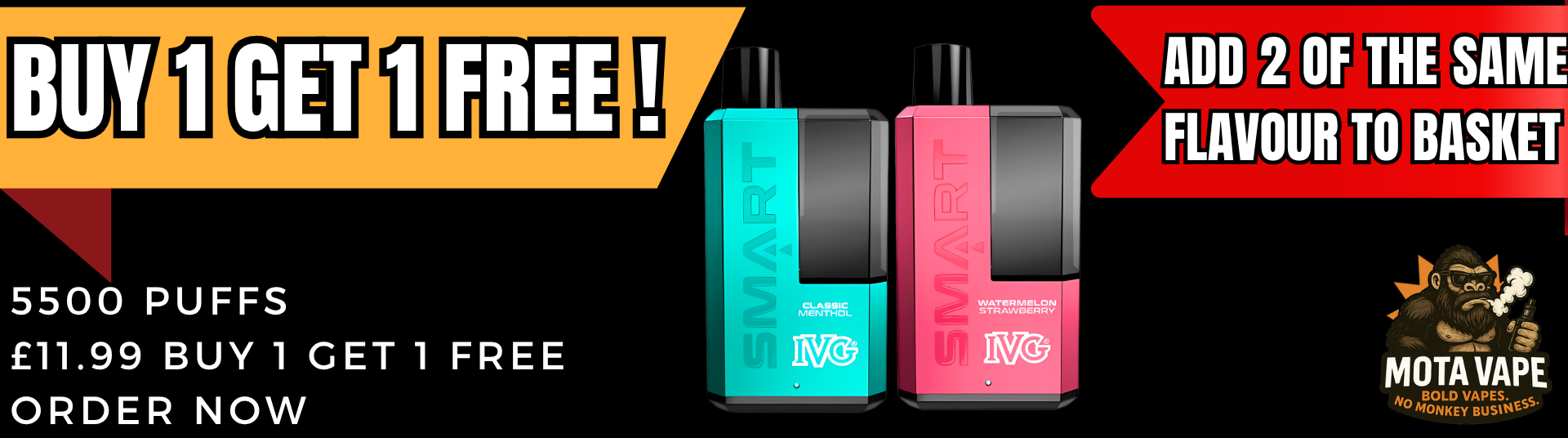 Buy One Get One Free Disposable Vapes in the UK – Shop Now at Mota Vape