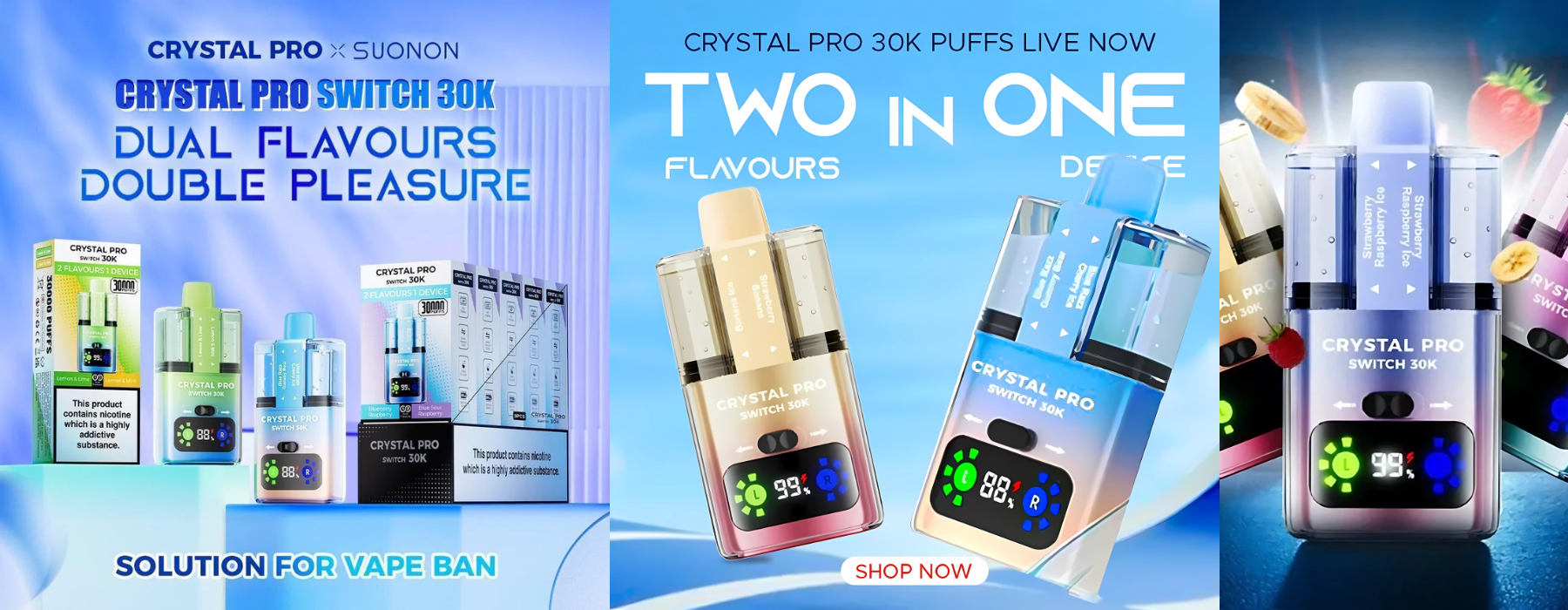 Crystal Pro Switch 30K Puff Prefilled Vape Kit – Key Specifications and Features